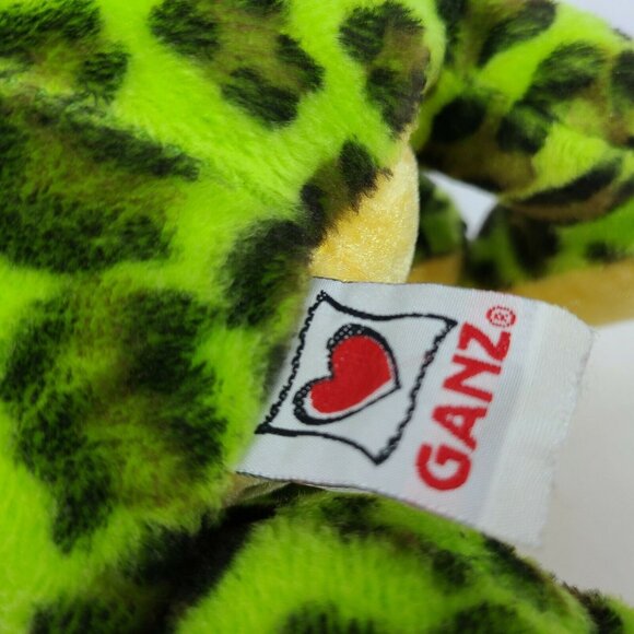 Ganz Webkinz Bullfrog 9 in Plush Frog Green Black Spotted Stuffed Animal NO CODE - Picture 8 of 9